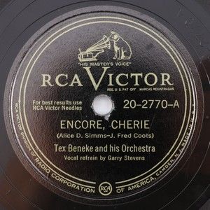 Tex Beneke, Encore, Cherie / Saturday Date - 1947 Jazz 10" 78 rpm Record 20-2770